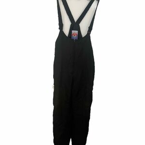 Men's XL Black Snow Bibs with Ski West Patch